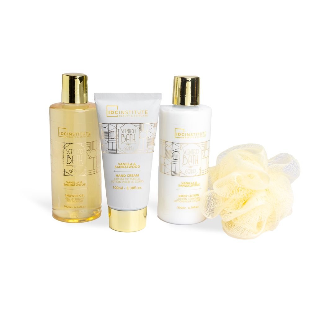 Bandeja Rejilla Gold para el Baño Set Esencial 4P