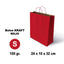 BOLSA KRAFT S 24X10X32 100G ROJO 25 UNIDADES | GRAFOPLAS | 1 UNIDAD | 8436618710130