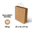 Bolsa Kraft M 27x12x37 cm 100 g Liso Kraft GRAFOPLAS Pack 25 unidades