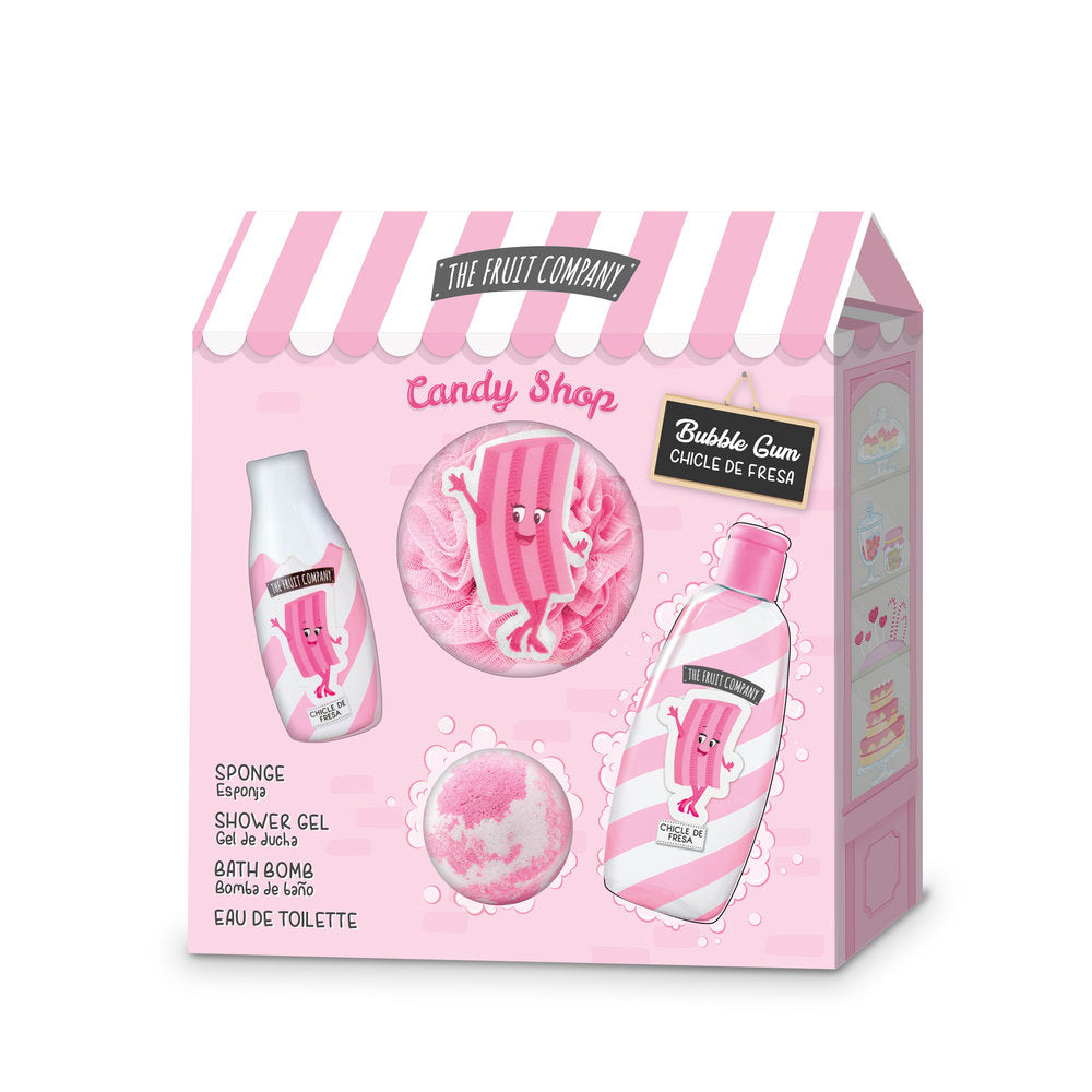 SET CANDY CHICLE DE FRESA (COLONIA+GEL DUCHA+BOMBA BAÑO+ESP | THE FRUIT COMPANY | 1 UNIDAD | 8436620171141