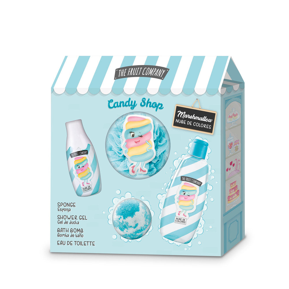 SET CANDY NUBE DE COLORES (COLONIA+GEL DUCHA+BOMBA BAÑO+ESP | THE FRUIT COMPANY | 1 UNIDAD | 8436620171158