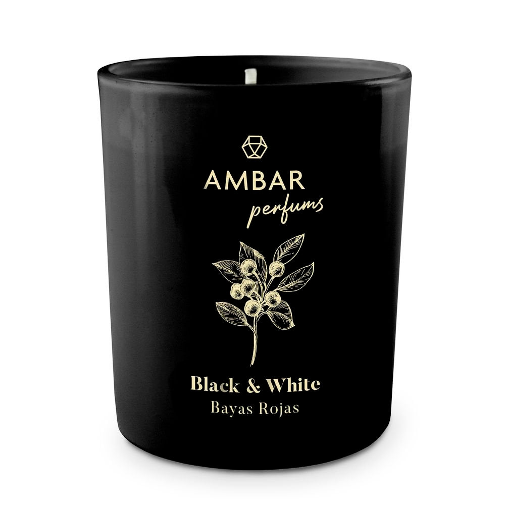 Vela Black & White Flor de Mimosa AMBAR