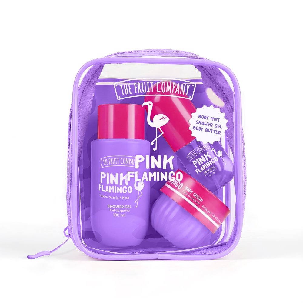 Set de Viaje Pink Flamingo Marca The Fruit Company