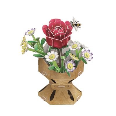 PUZZLE 3D BOUQUET DE FLORES ROSA | PUZZLES 3D CUBIC FUN | 1 UNIDAD | 8436621890386 Imagen principal del producto