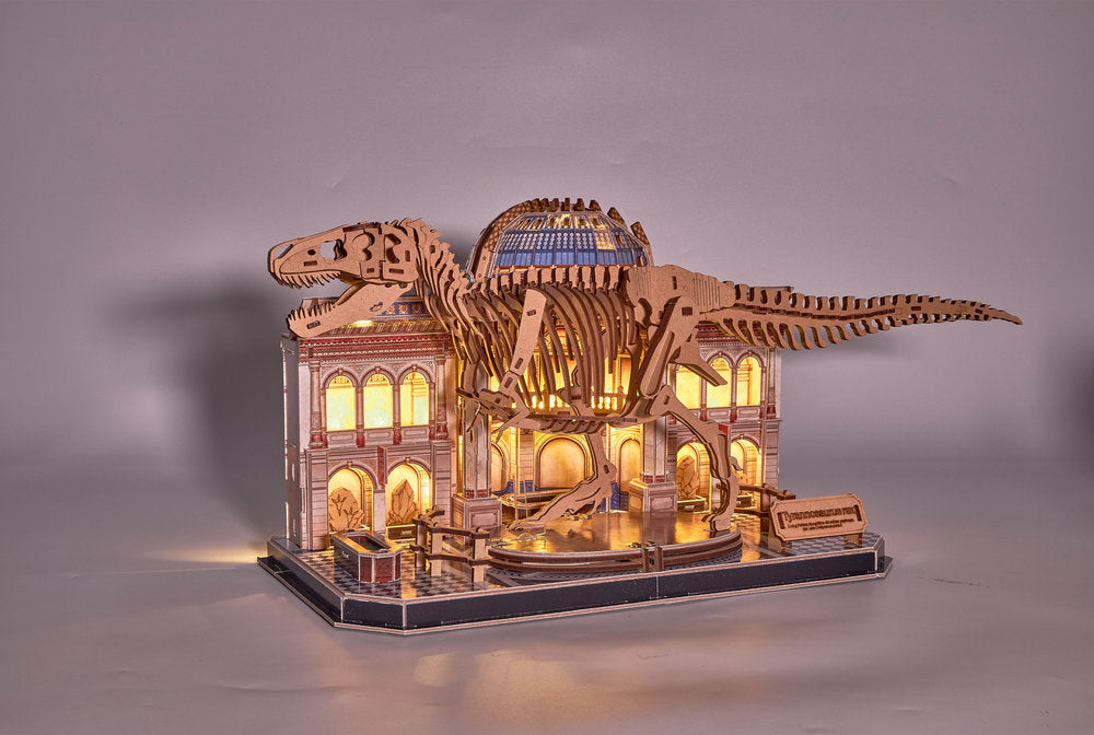 Maqueta puzzle 3D Tiranosaurio LED Cubic Fun