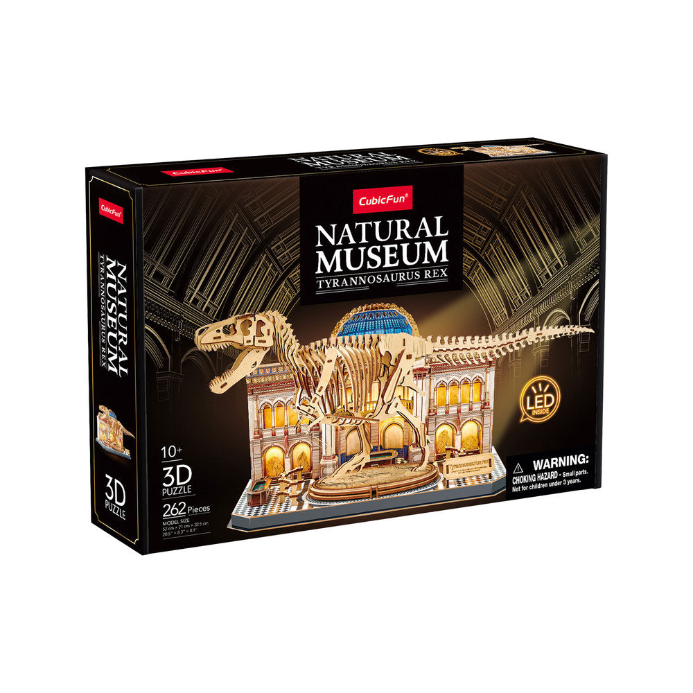 Maqueta puzzle 3D Tiranosaurio LED Cubic Fun