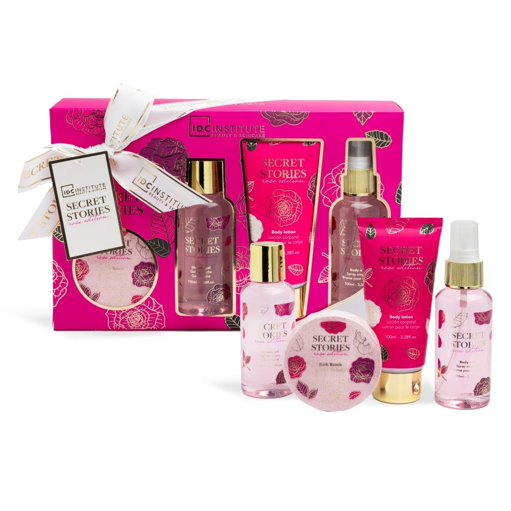 Estuche set de baño Secret Stories 4 piezas IDC Regalo