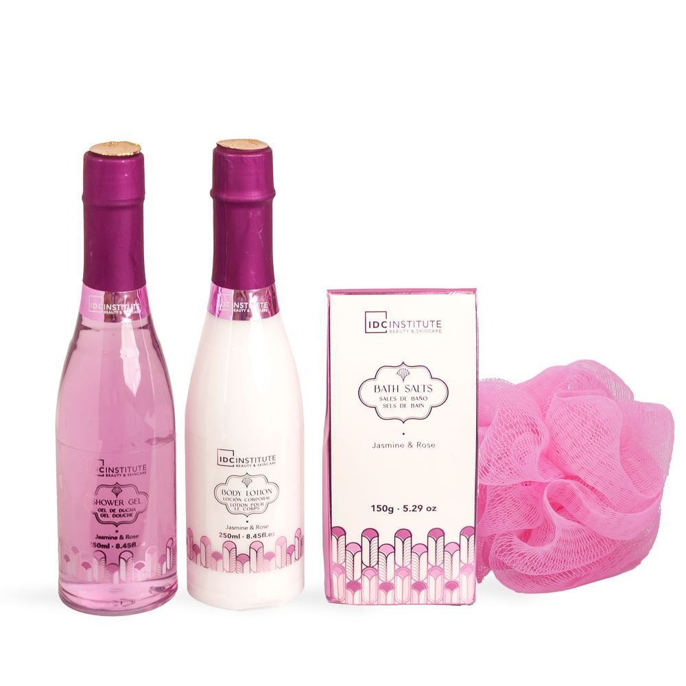 Set de baño Botellas de Champán Rose - IDC Regalo