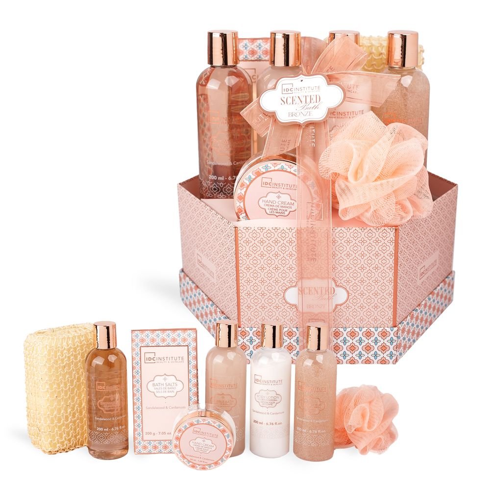Caja regalo baño perfumado 8 piezas Bronze IDC