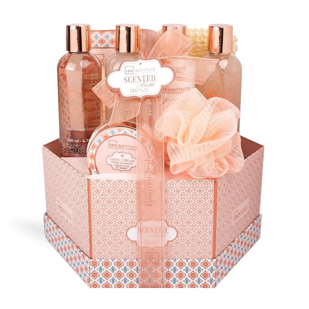 Caja regalo baño perfumado 8 piezas Bronze IDC