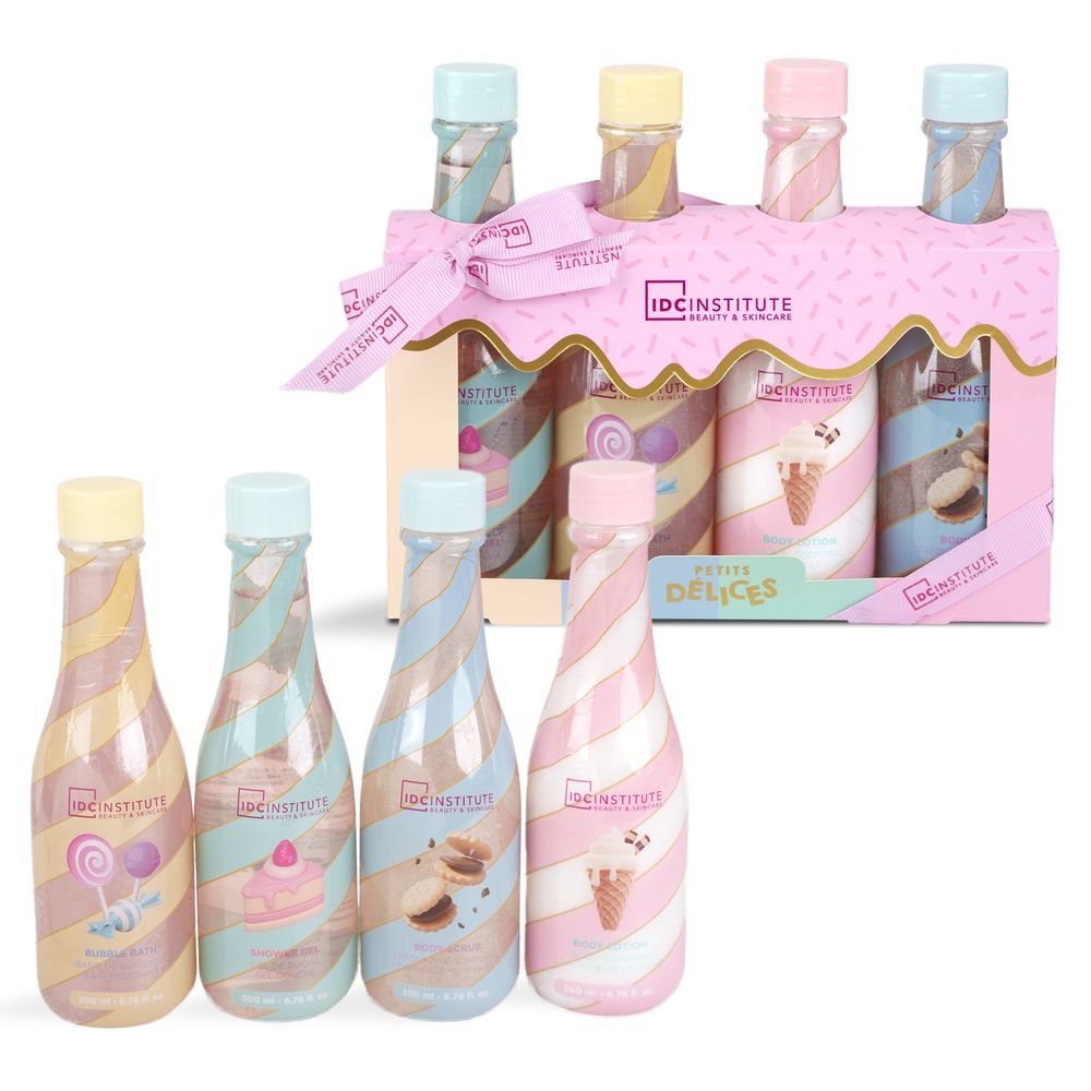 Set 4 botellas baño y cuidado corporal IDC