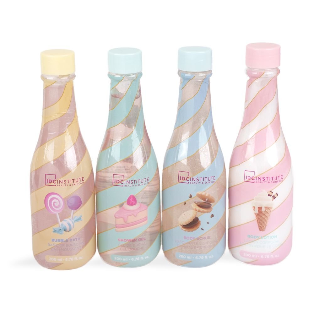 Set 4 botellas baño y cuidado corporal IDC