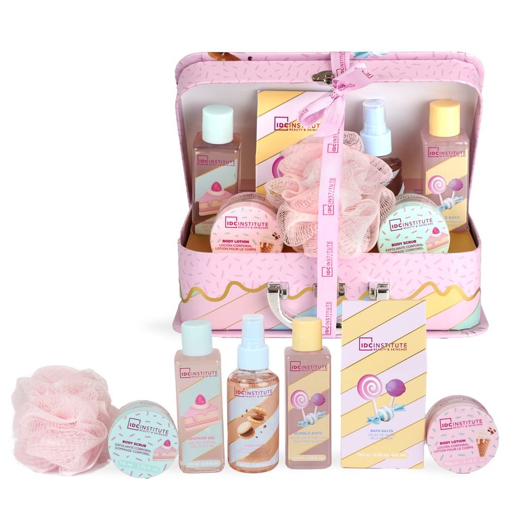 Caja metálica set de baño Petits Délices 7 piezas