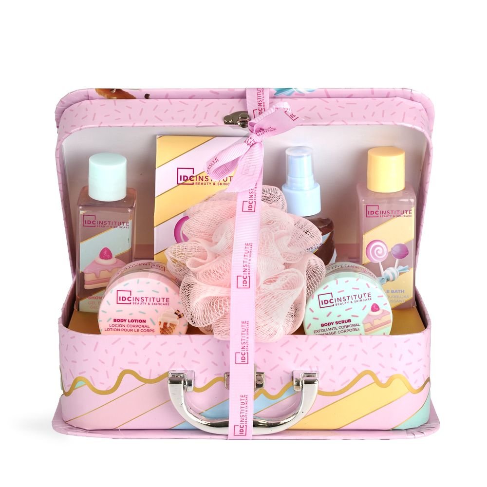 Caja metálica set de baño Petits Délices 7 piezas