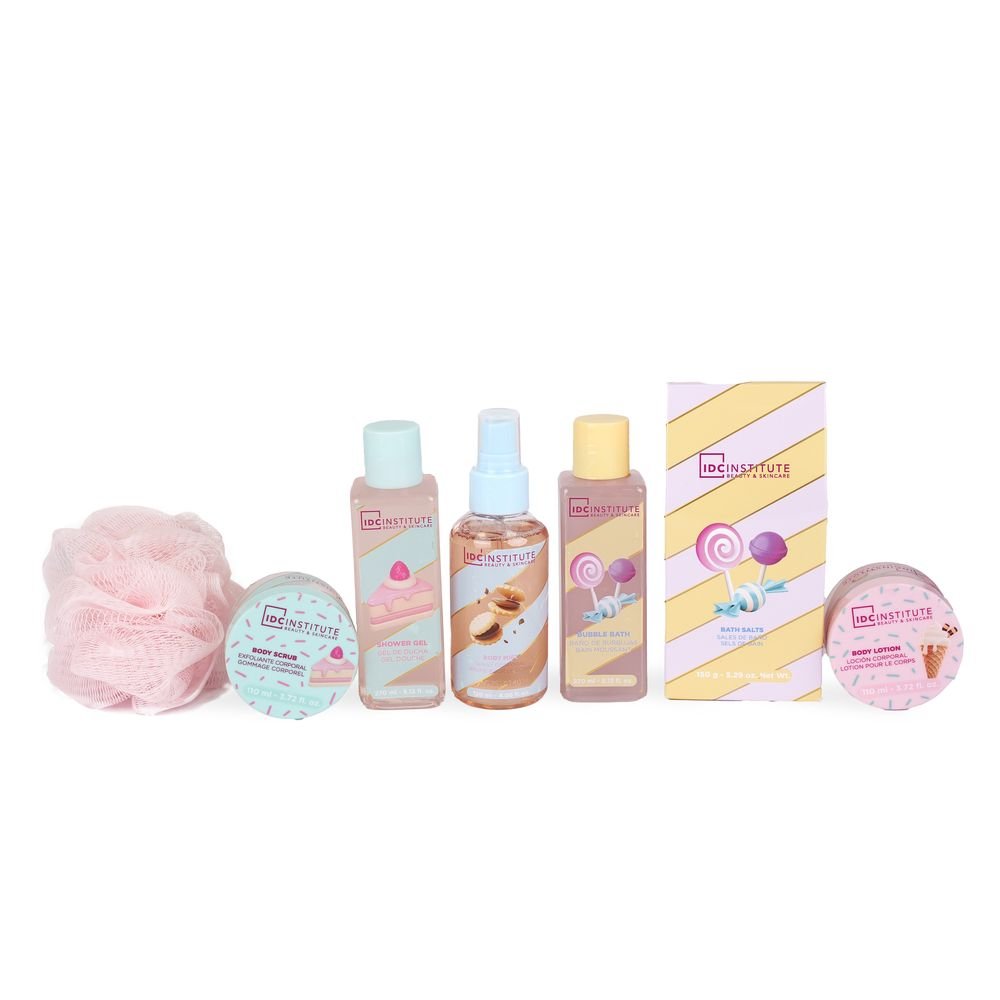 Caja metálica set de baño Petits Délices 7 piezas