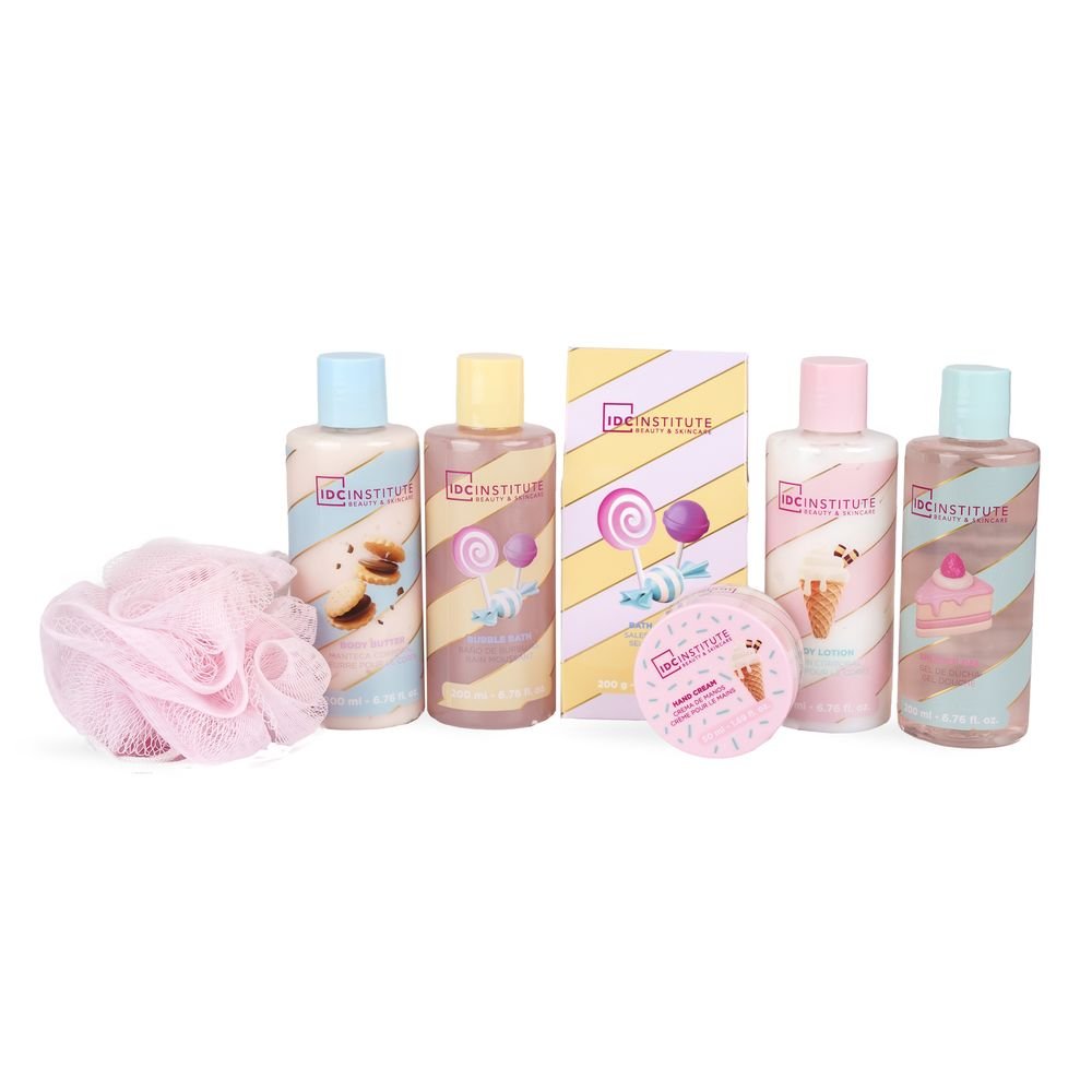Lata metálica set de baño Petits Delices 7 piezas IDC
