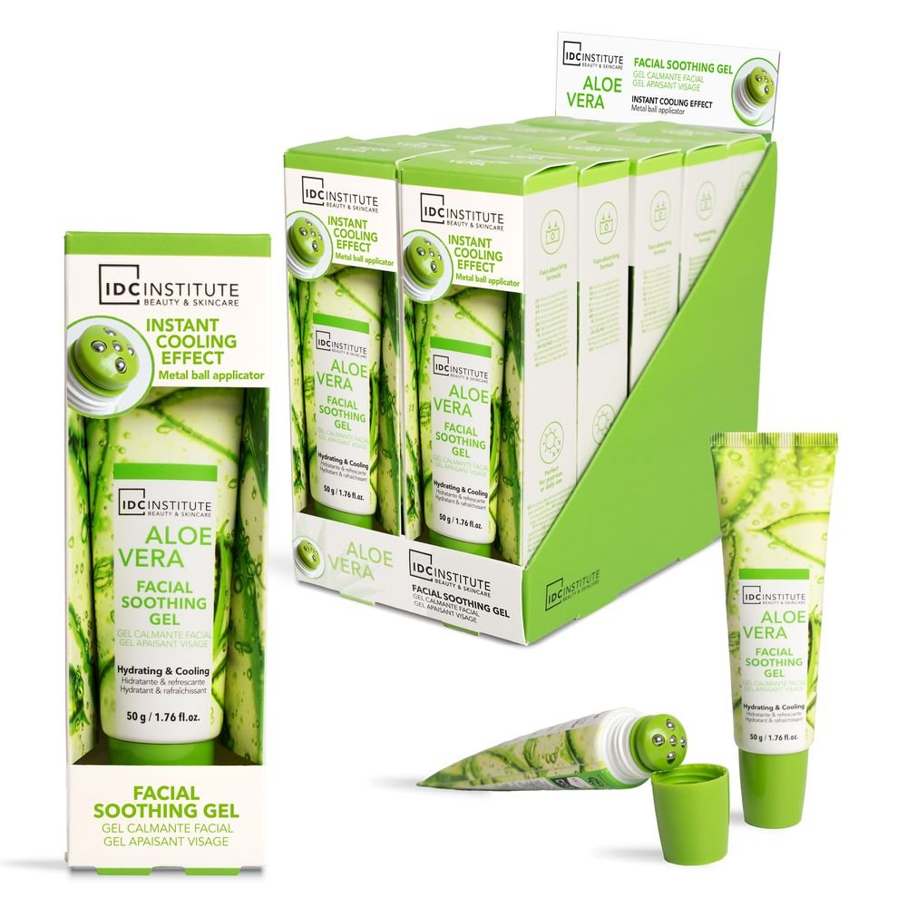 Expositor 12 Gel Facial Calmente Aloe Vera 50 g IDC Normal