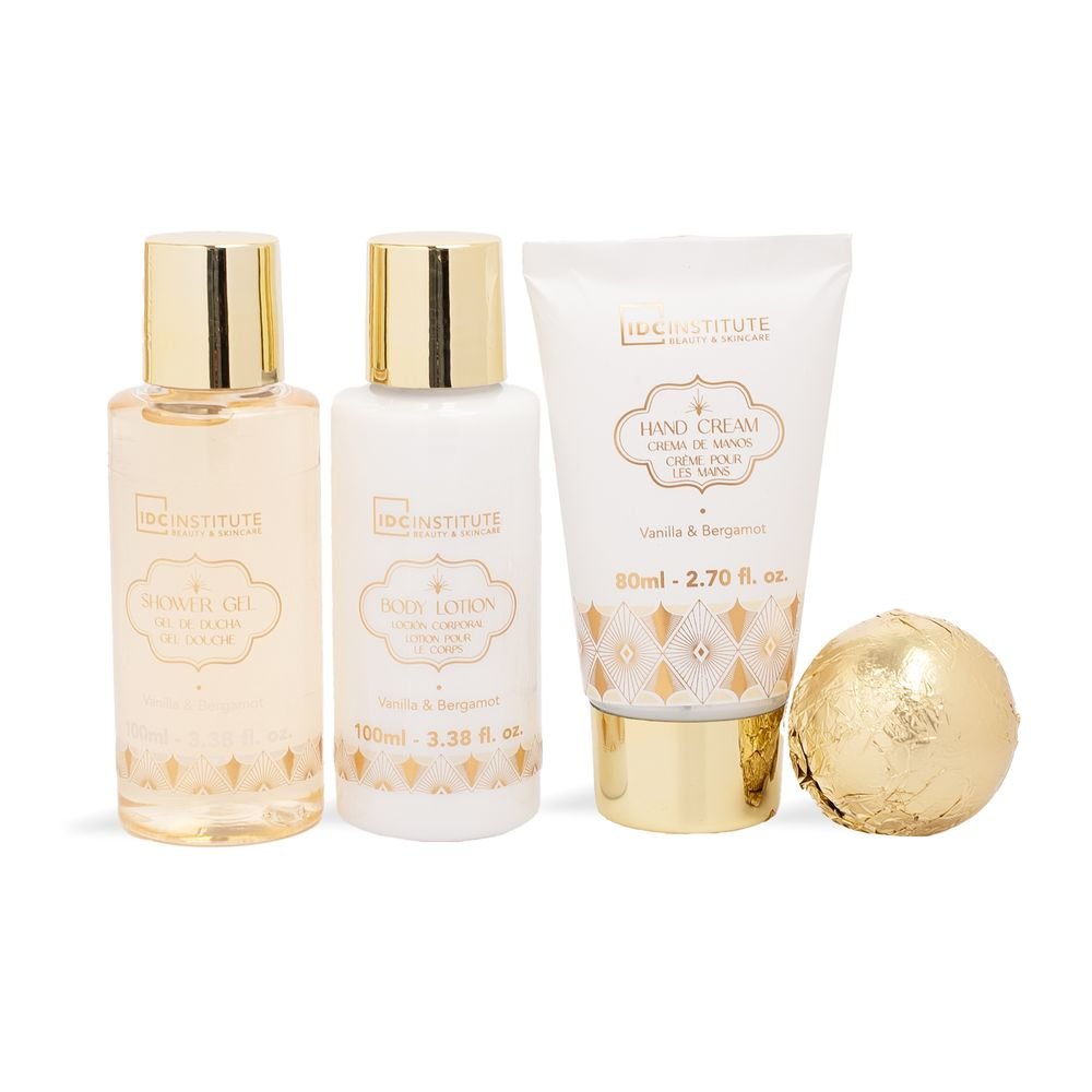 Set Bañera 4p Gold Baño Perfumado - IDC Regalo