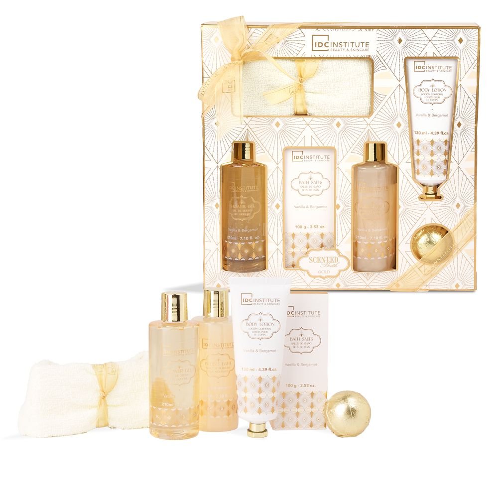 Estuche Set Rutina de Baño Gold Perfumado 6P IDC Regalo