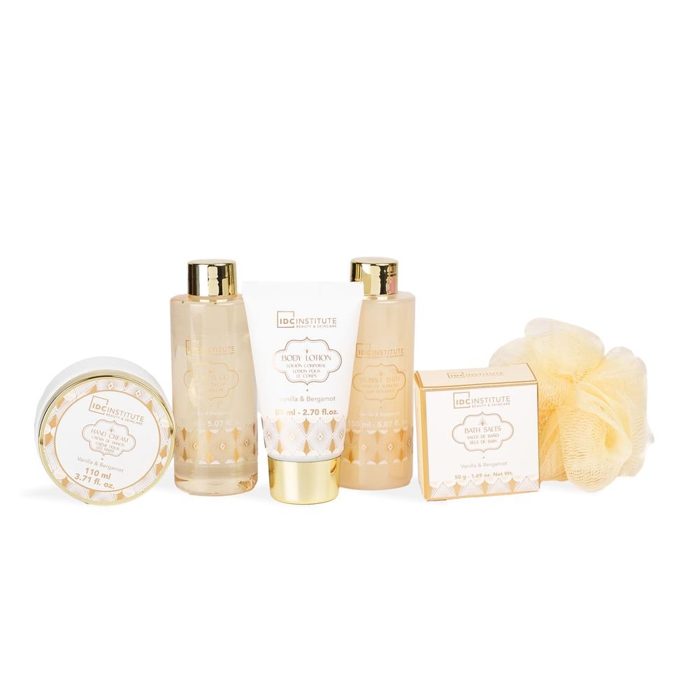 Cesta rejilla gold baño perfumado set regalo IDC