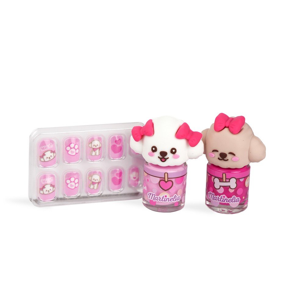 Set Uñas Adorables Puppies Martinelia