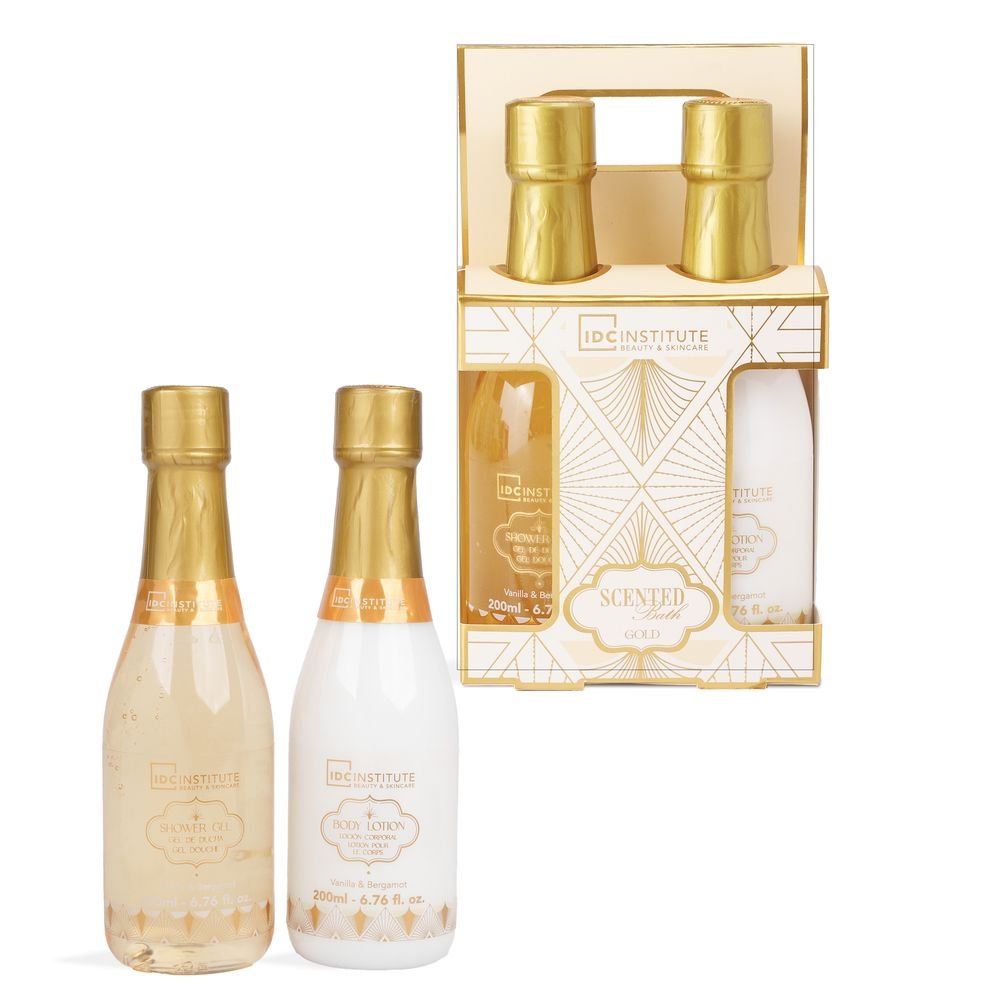Set ducha relajante gold baño perfumado IDC Regalo