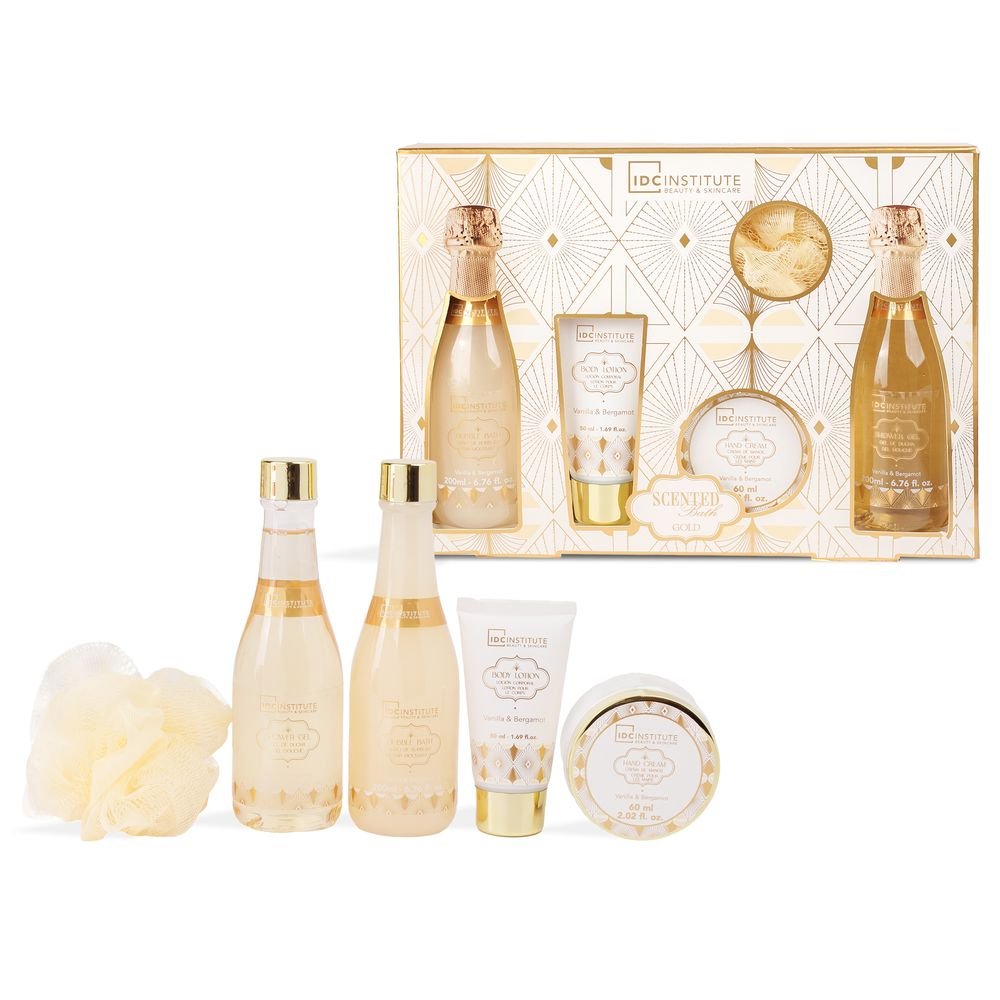 Estuche Set Cuidado Completo Baño Gold Perfumado IDC Regalo