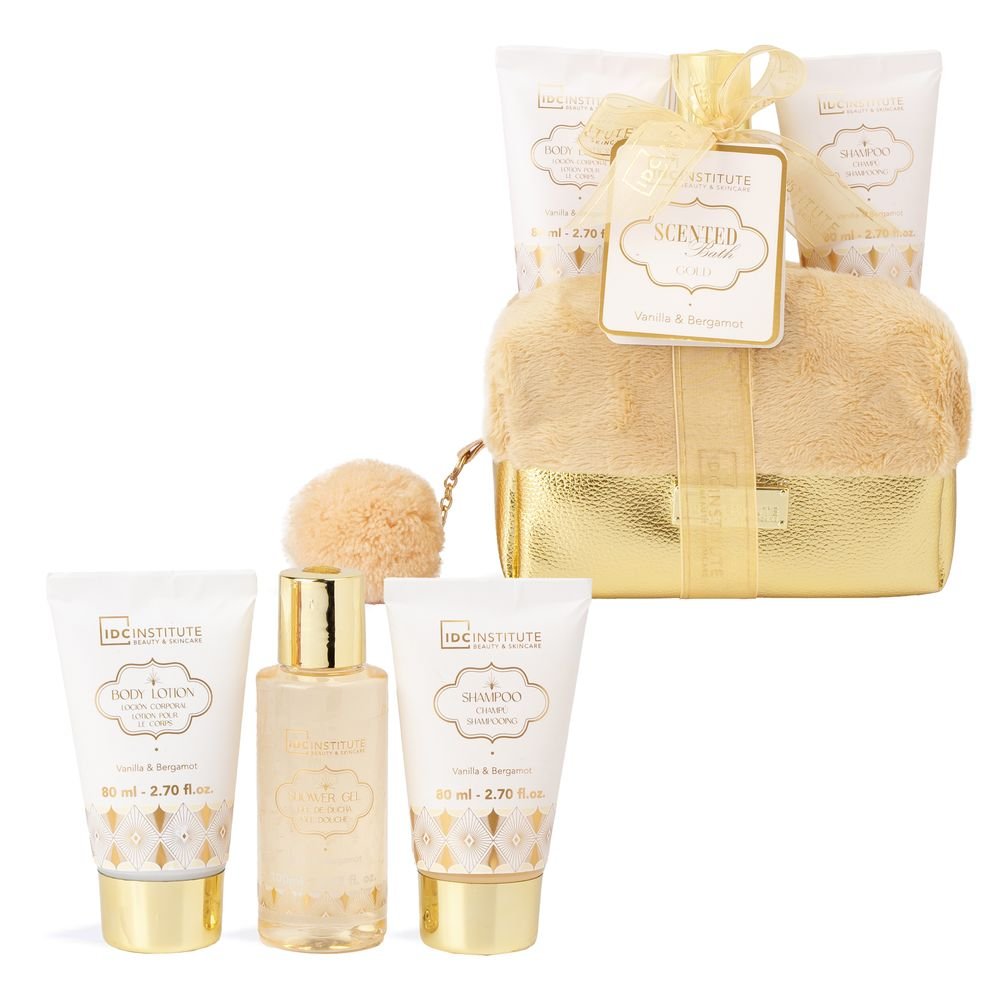 Neceser Pompón Gold baño perfumado IDC Regalo