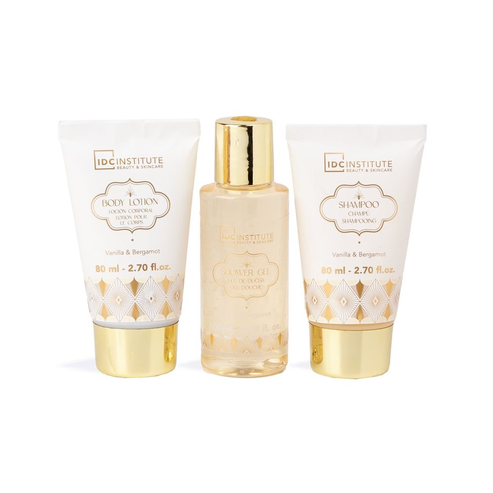 Neceser Pompón Gold baño perfumado IDC Regalo