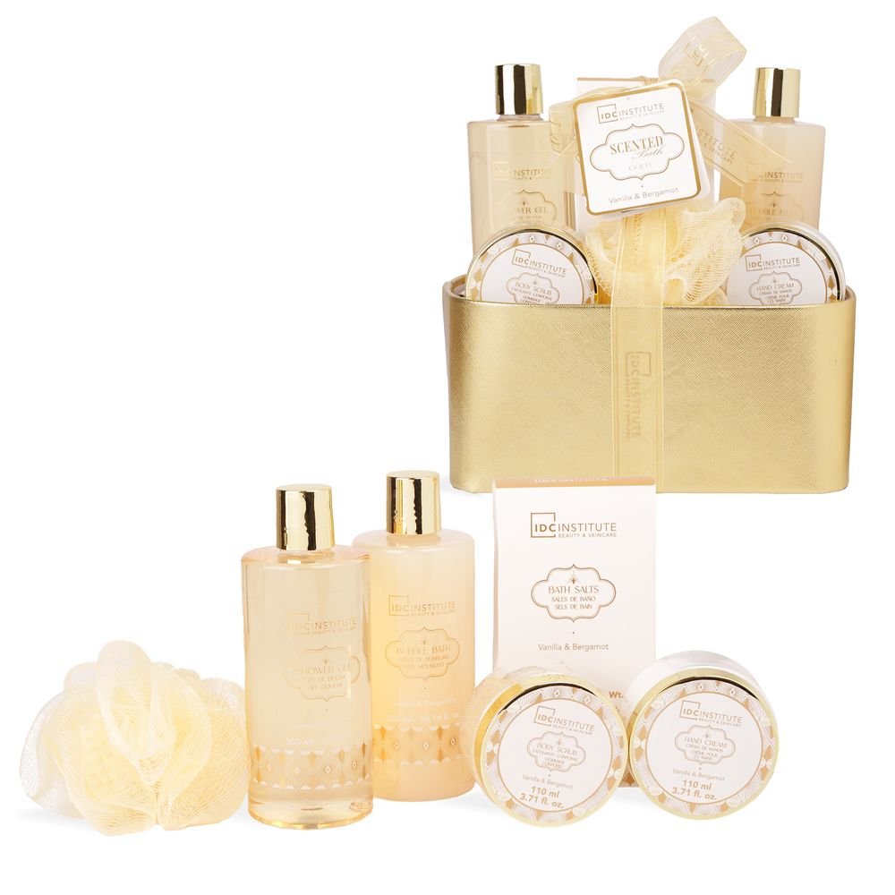 Cesta de productos de baño Gold 6p IDC Regalo