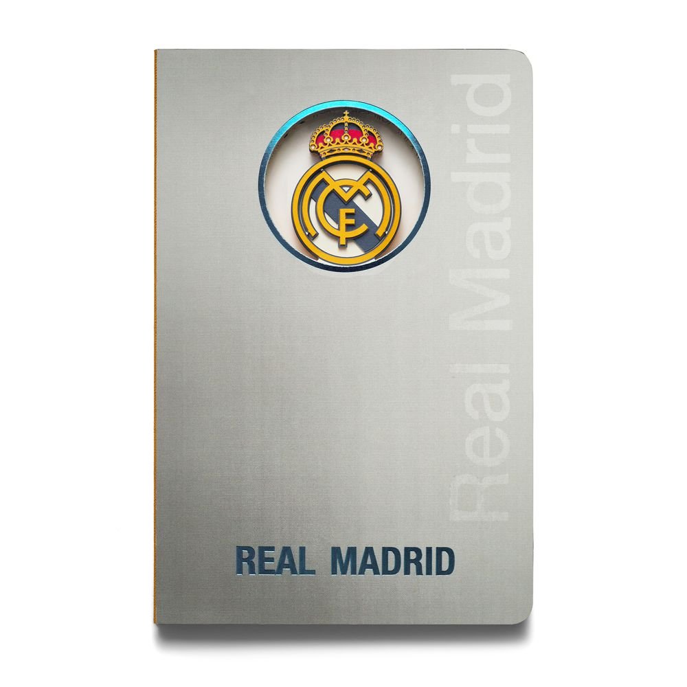 Cuaderno 3D Escudo Real Madrid MOCILAB gris Imagen principal del producto