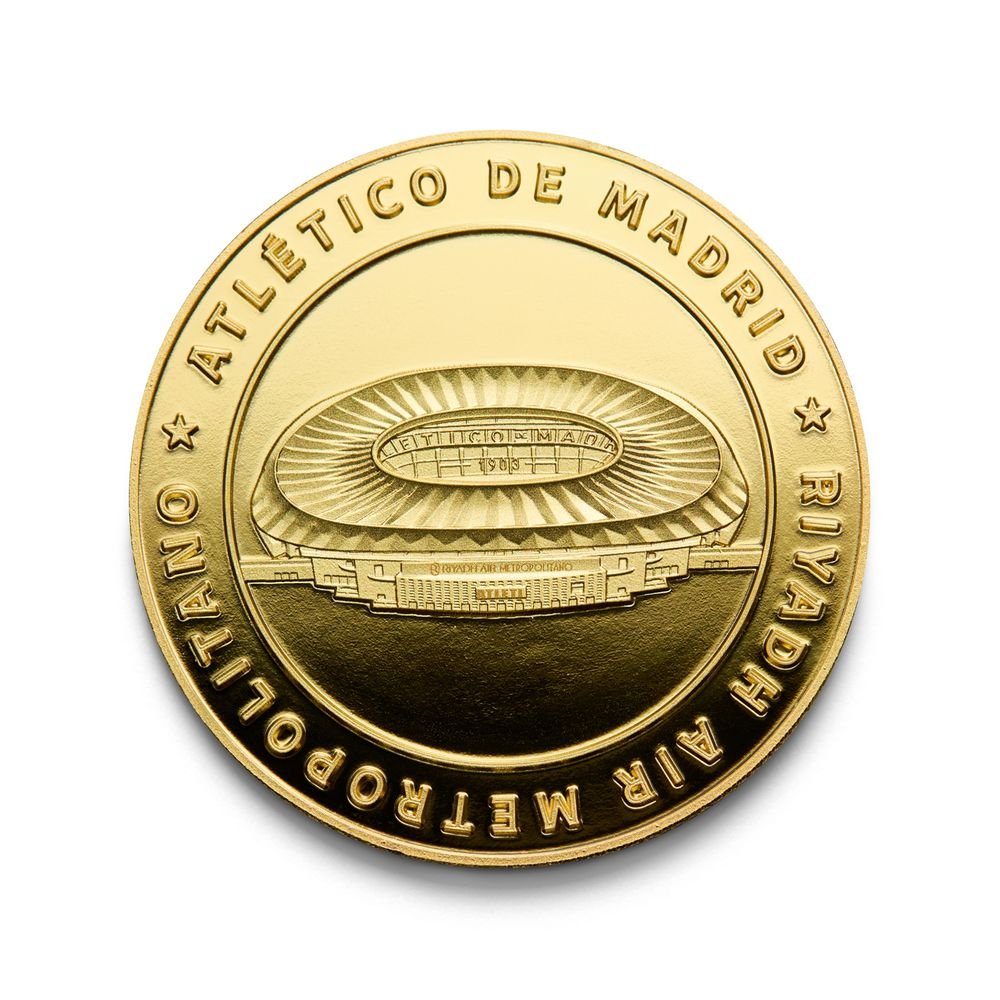 Moneda Atleti Estadio Oro MOCILAB Regalo Imagen principal del producto