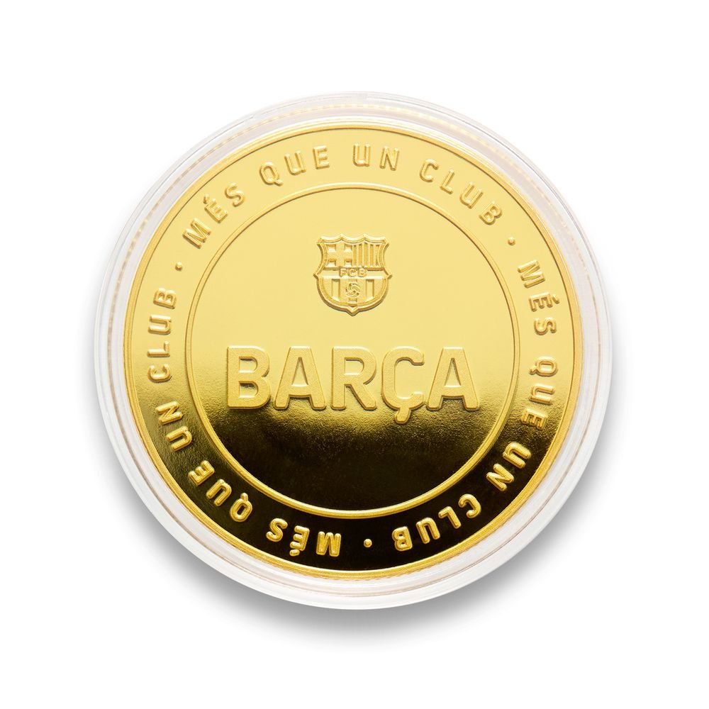 Moneda FC Barcelona Barça Oro Marca MOCILAB Imagen principal del producto