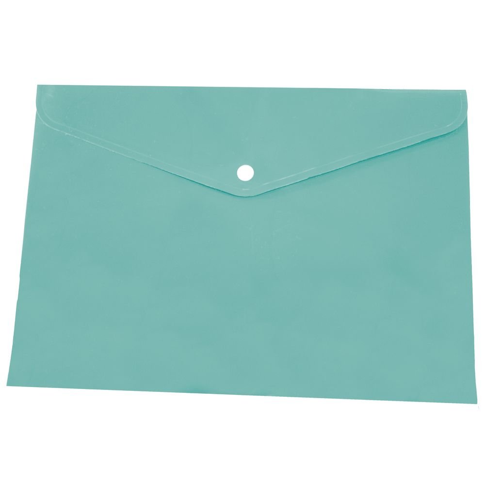 Sobres portadocumentos A4 con broche PP verde (12 ud)