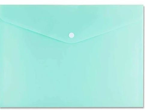 Sobres portadocumentos A4 con broche PP verde (12 ud)