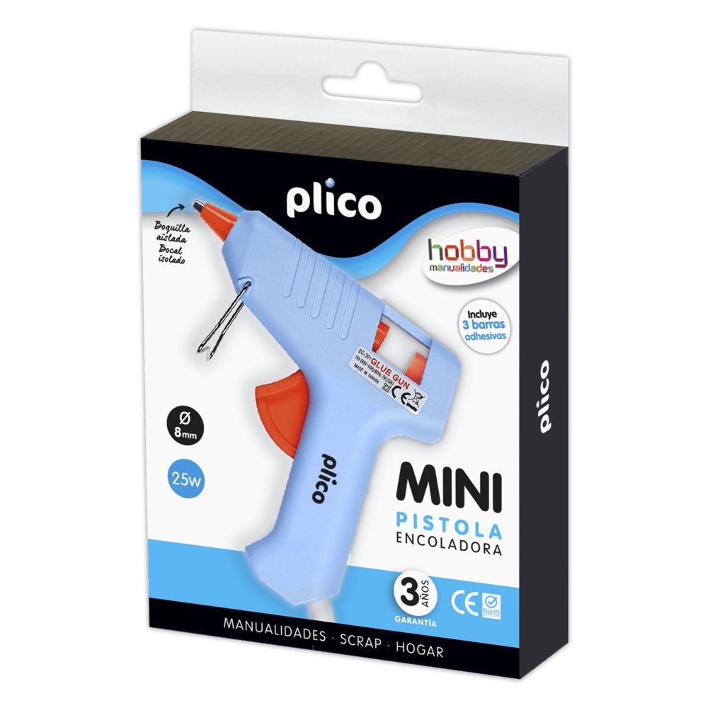 Pistola Termofusible Mini 25W Plico