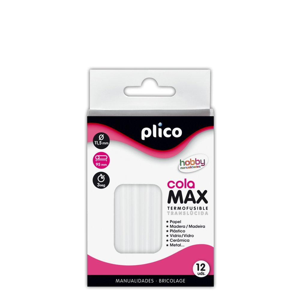 Blister 12 Barritas Max Cola 11.5 mm Plico