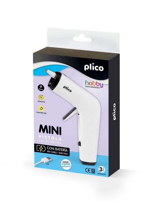 Pistola termofusible mini inalámbrica PLICO, ideal manualidades y escuela Imagen principal del producto