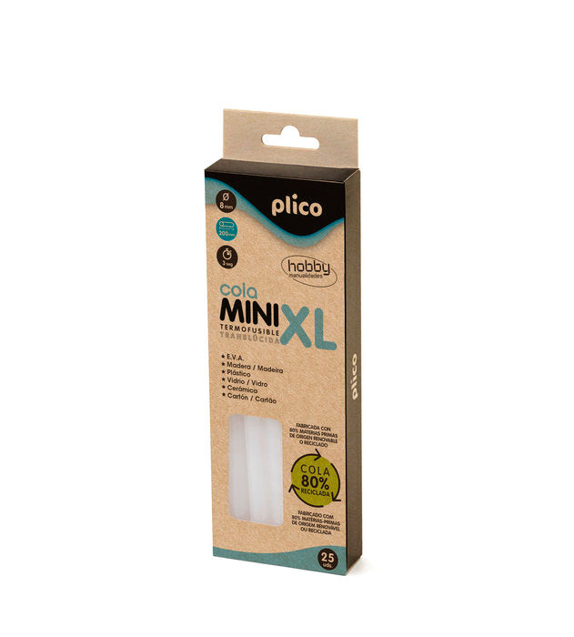 Blister 25 barritas mini xl cola termofusible diametro 8mm x 200 mm d3 longitud Imagen principal del producto