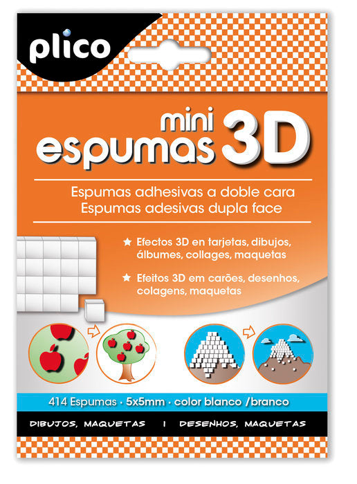 MINI ESPUMAS 3D ADHESIVAS DOBLE CARA | 1 UNIDADES | (PLICO)