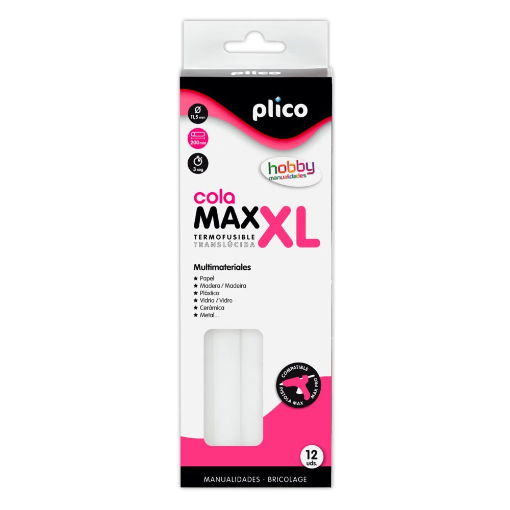 Blister 12 Barritas Max-xl Cola 11,5 mm Plico Imagen principal del producto