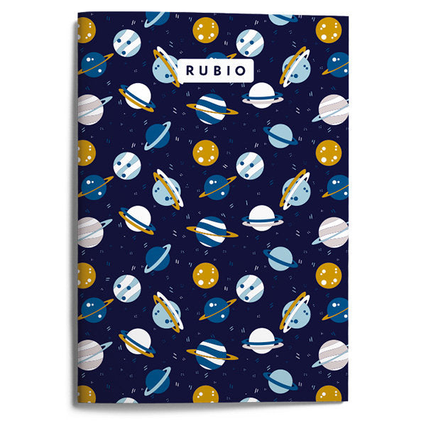 Libreta A4 44H 80G. Cuadricula 4X4 Planetas Azul Rubio Imagen principal del producto