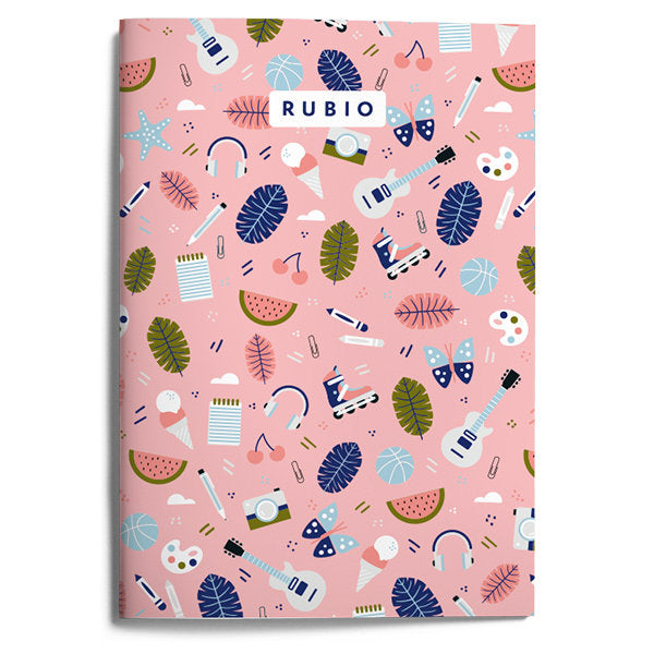 Libreta A4 44H 80G. Cuadricula 4X4 Sandia Rosa Rubio Imagen principal del producto