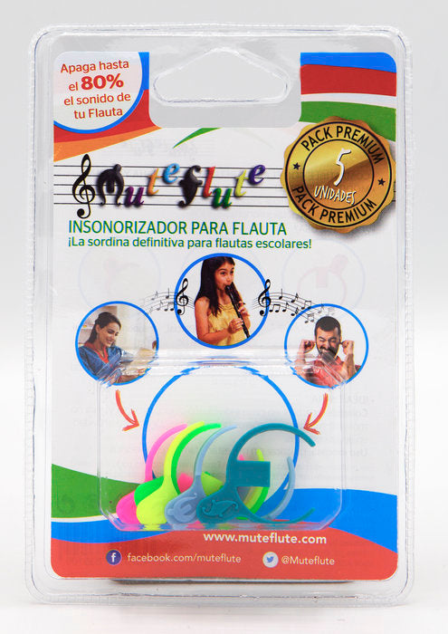 Sordina para Flauta Dulce Muteflute Blister 5 Piezas