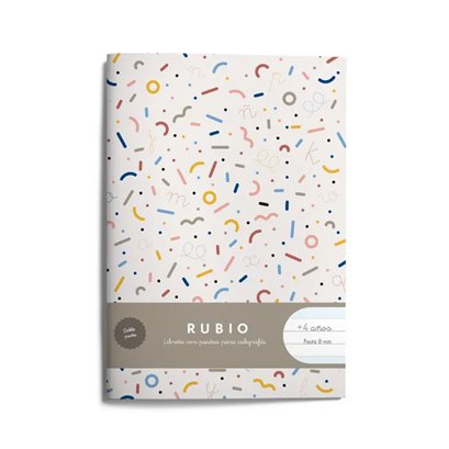 Libreta A5 Pauta Montessori 5mm Rubio, pack 5 unidades