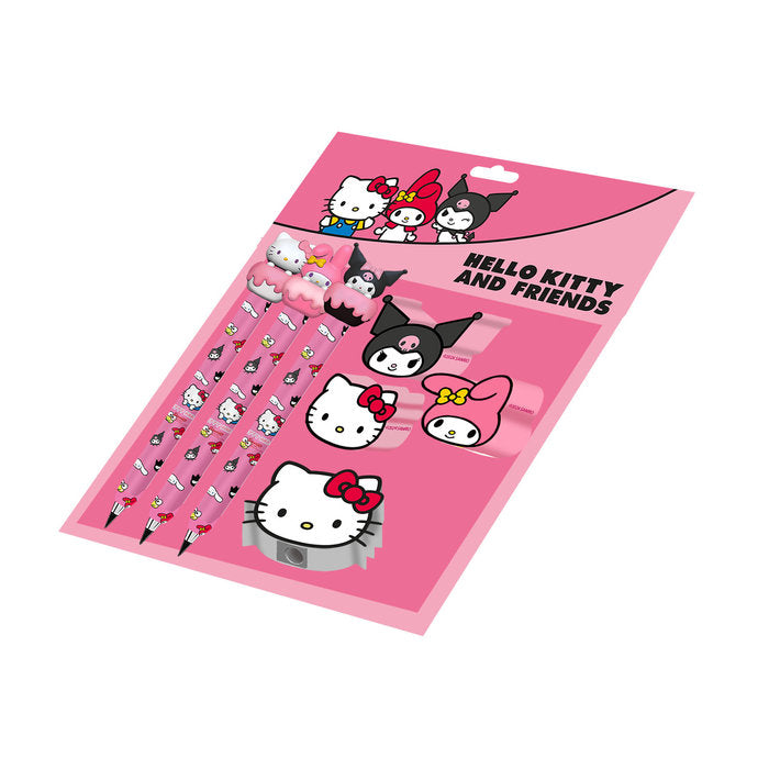 SET 3 LAPICES INFINITOS +3GOMAS +1SACAPUNTAS HELLO KITTY | KARACTERMANIA S,L, | 1 UNIDAD | 8445118085792 Imagen principal del producto