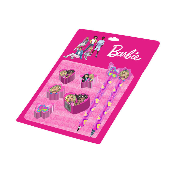SET REGALO 2LPACIES INFINITOS +4GOMAS +1SACAPUNTAS BARBIE | KARACTERMANIA S,L, | 1 UNIDAD | 8445118085907 Imagen principal del producto