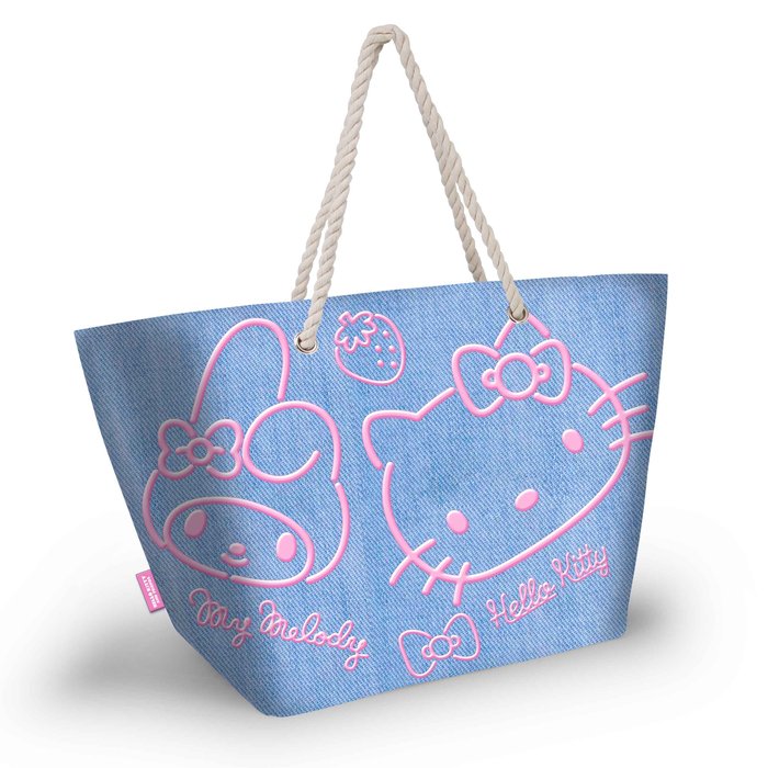 BOLSO DE PLAYA SOLEIL HELLO KITTY DENIM | KARACTERMANIA S,L, | 1 UNIDAD | 8445118086614 Imagen principal del producto