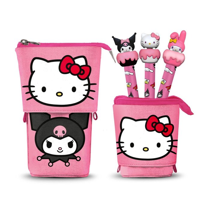 SET PORTATODO CUTE Y 2 BOLIGRAFOS DE 10 COLORES HELLO KITTY | KARACTERMANIA S,L, Imagen principal del producto