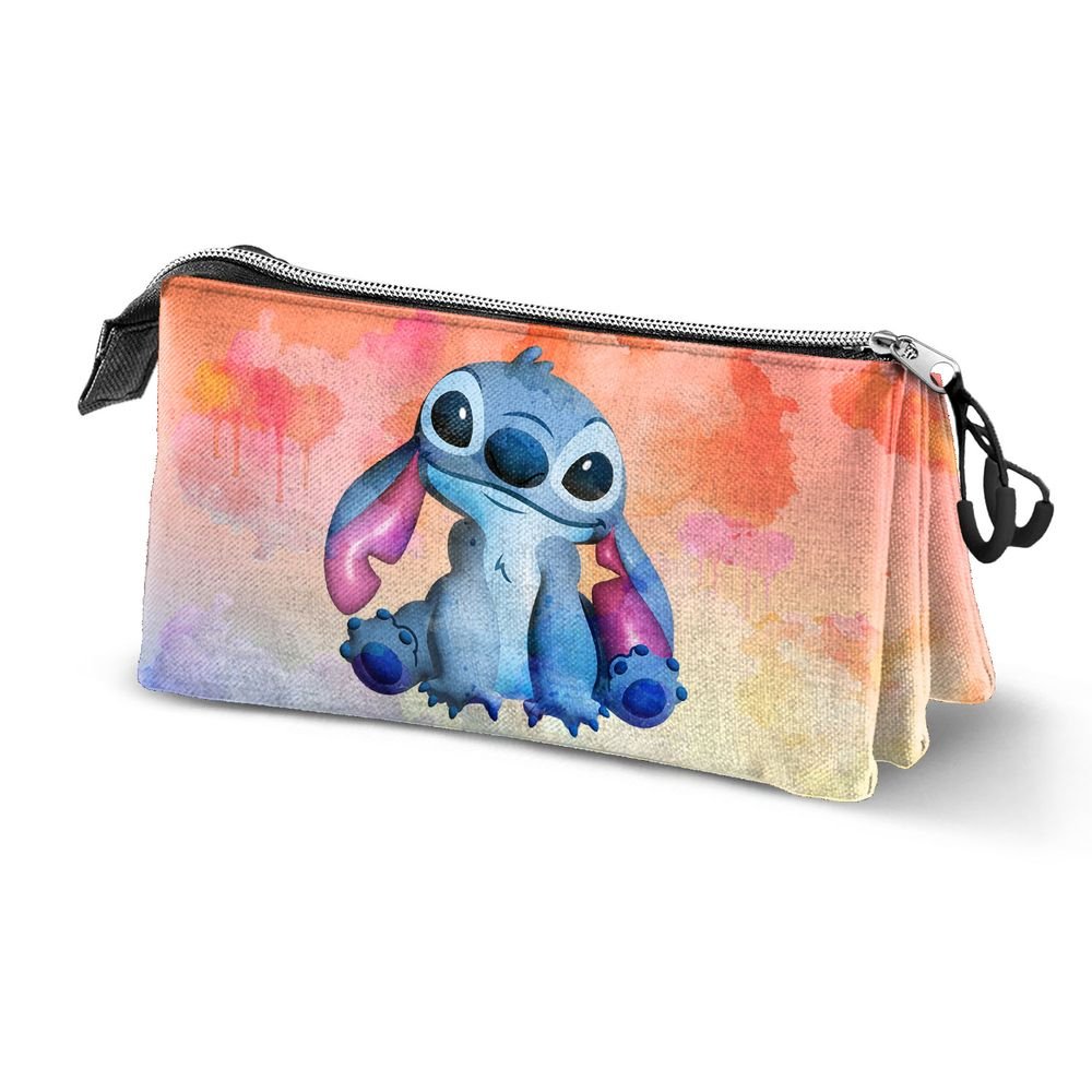 Estuche portatodo triple Lilo y Stitch Watercolour Karactermania